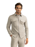 Urus overshirt van wol en cashmere | FULL_WIDTH | MODEL |  Beige