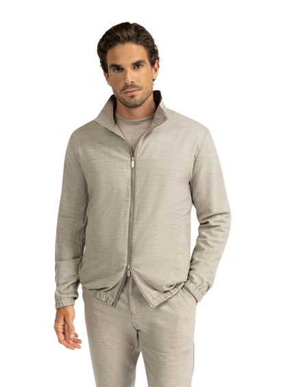 Reversible jack van wol en cashmere |  Beige
