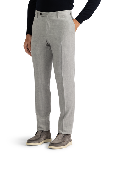 Pantalon van wol en zijde | L.Grijs