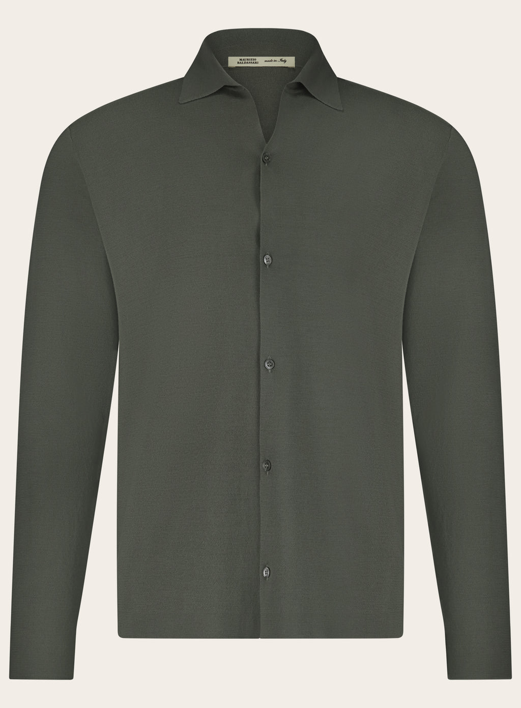 Shirt van virgin wol | Groen