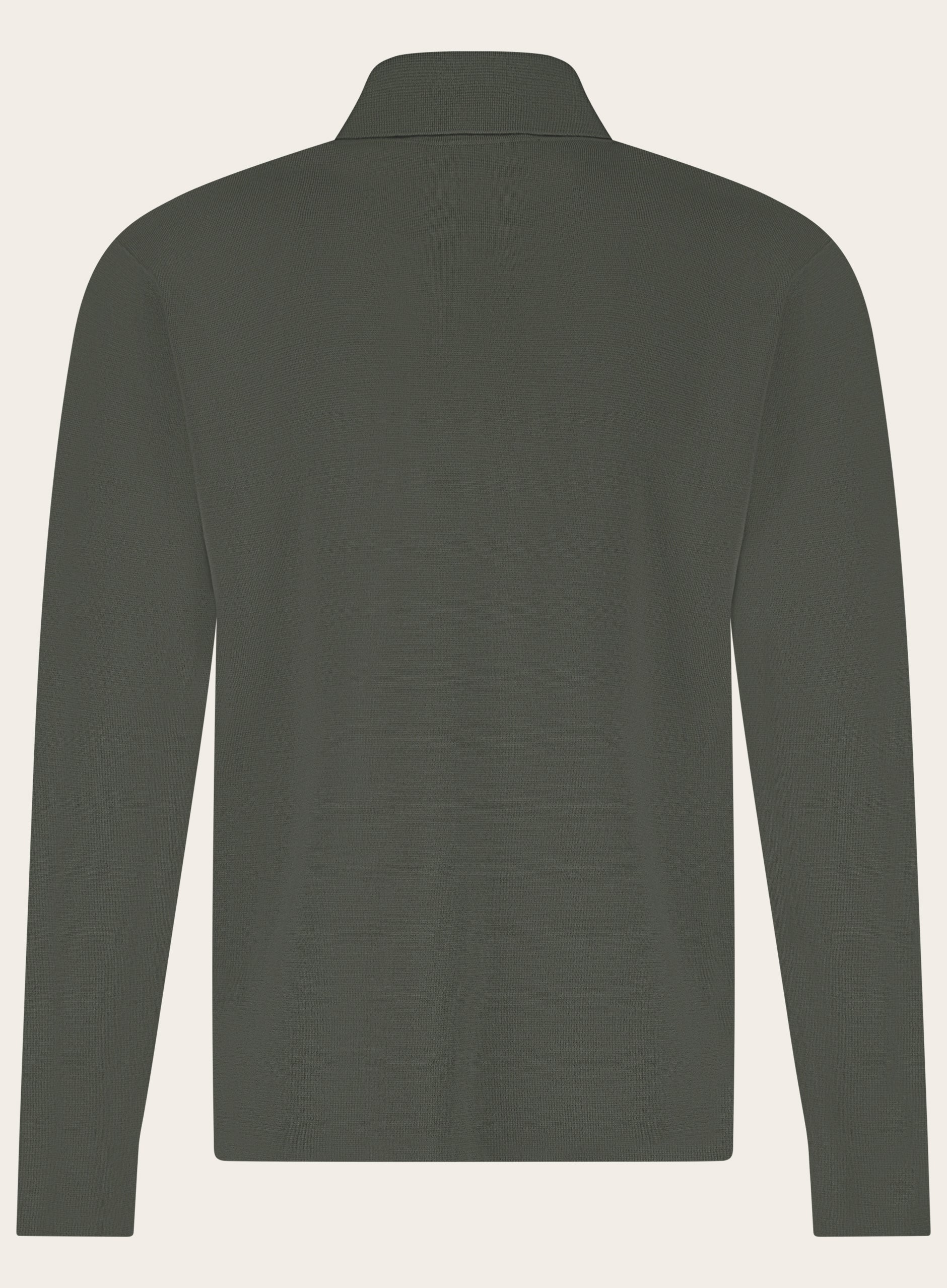 Shirt van virgin wol | Groen