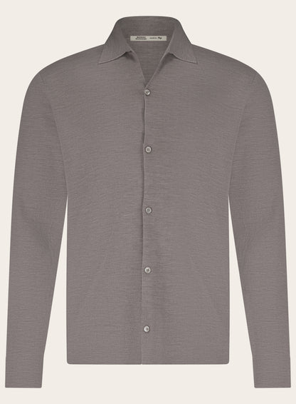 Shirt van virgin wol | Beige