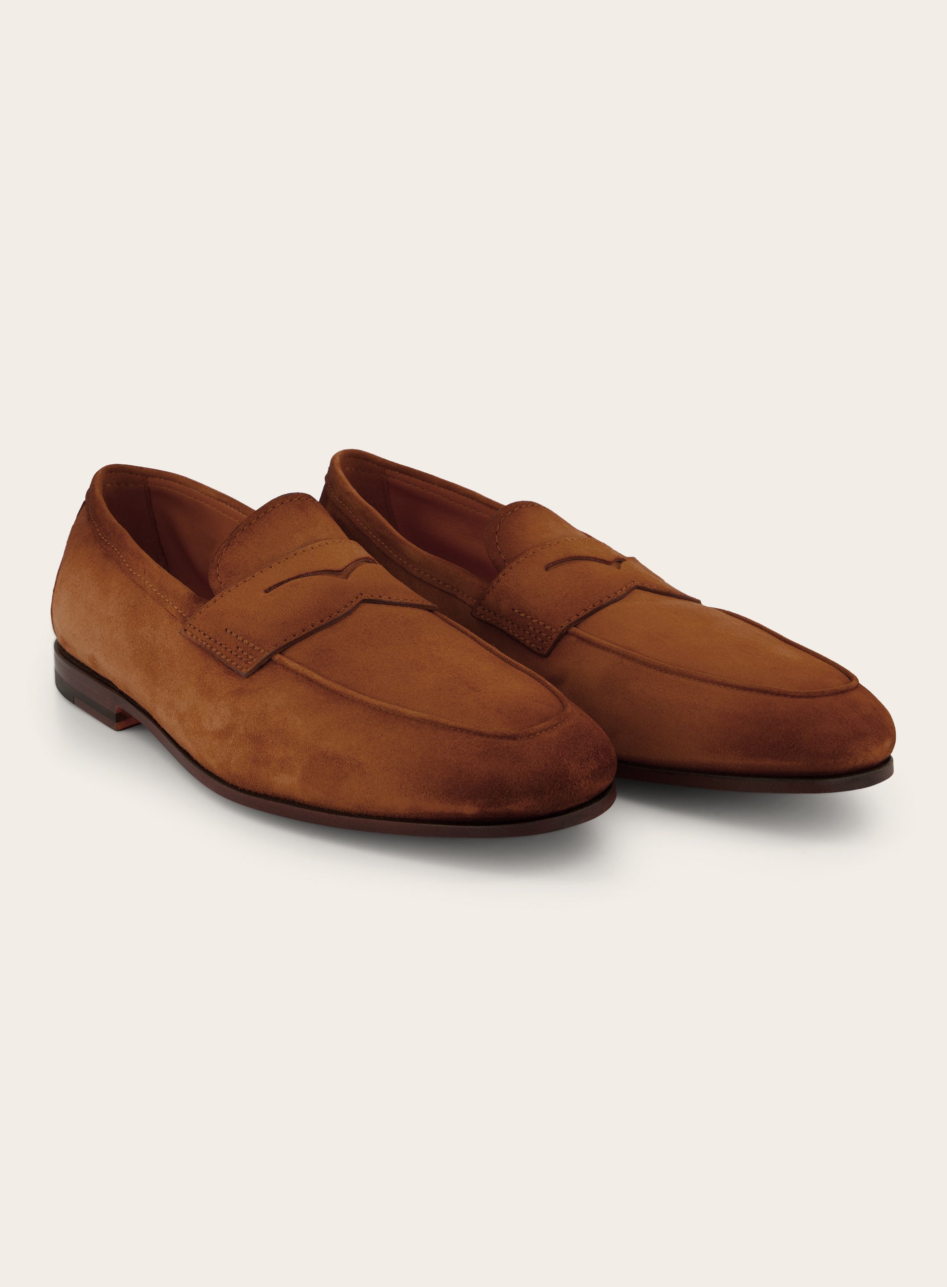 Penny loafers van suède | Roest