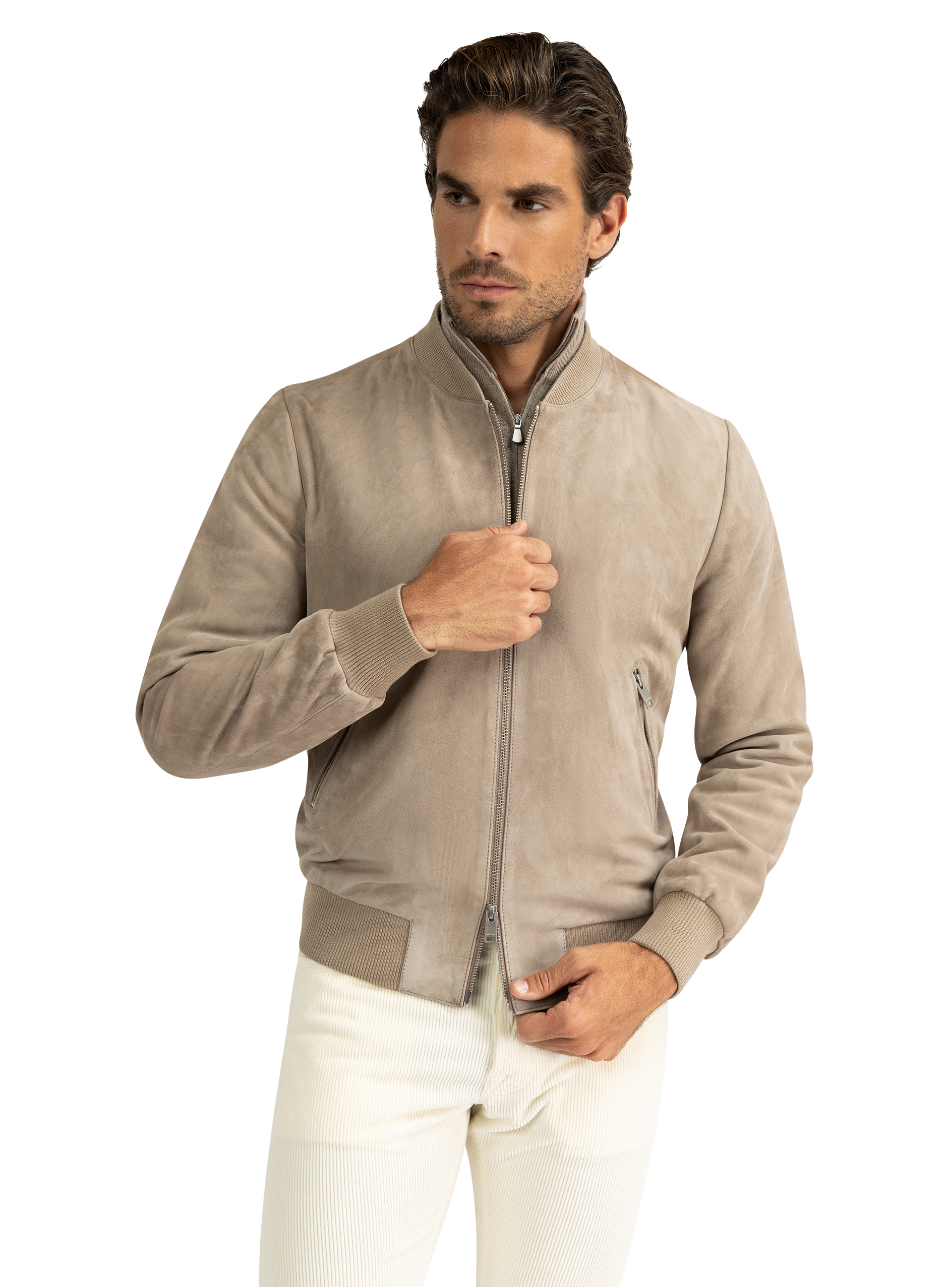 DIDIER Bomberjack van suède | Beige