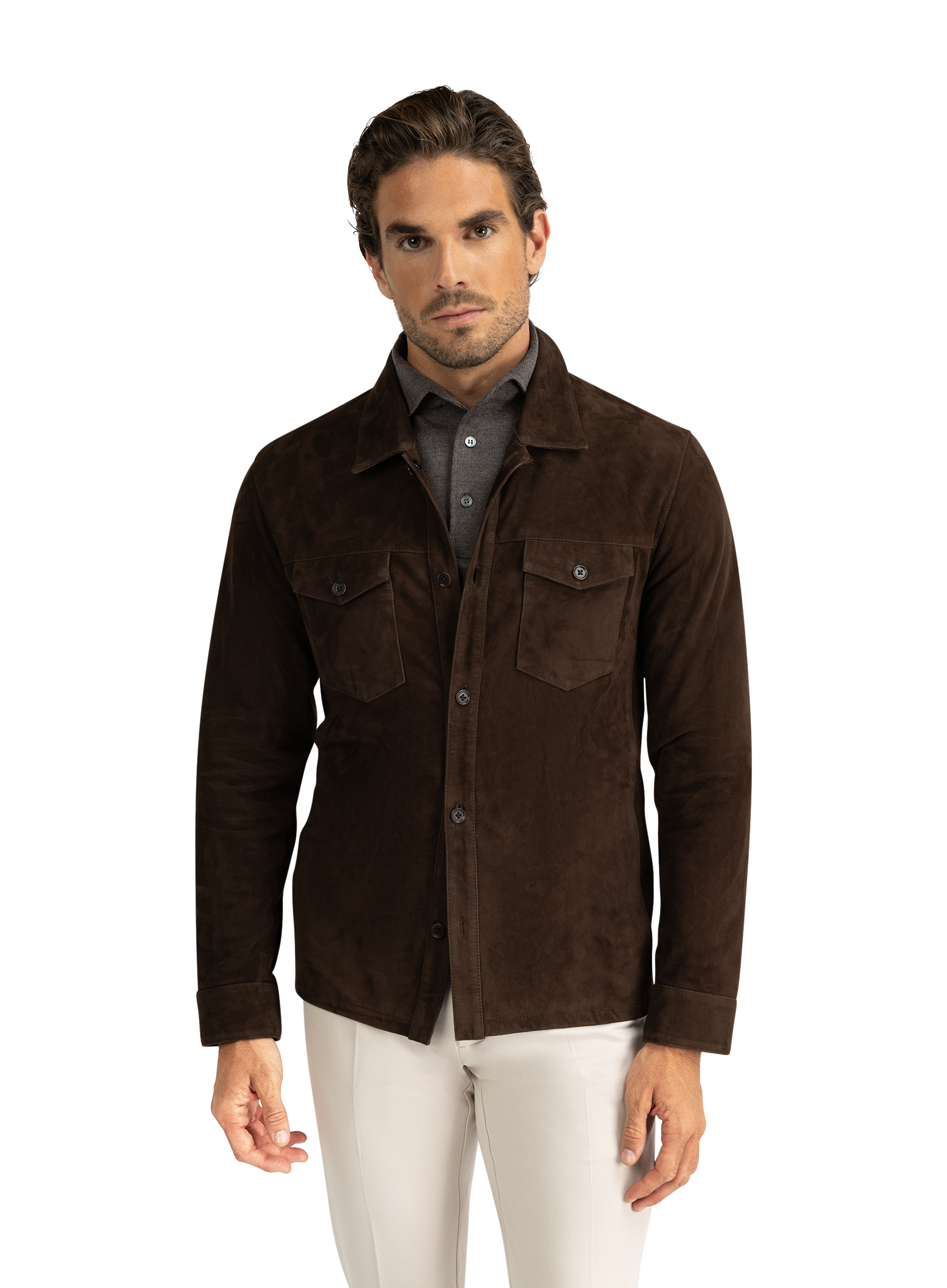 Dex overshirt van suėde | D.Bruin