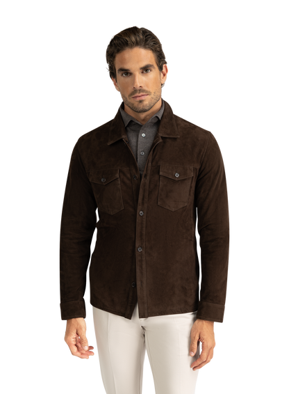 Dex overshirt van suėde | D.Bruin