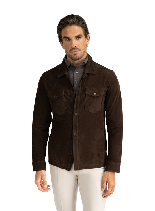 Dex overshirt van suėde | D.Bruin