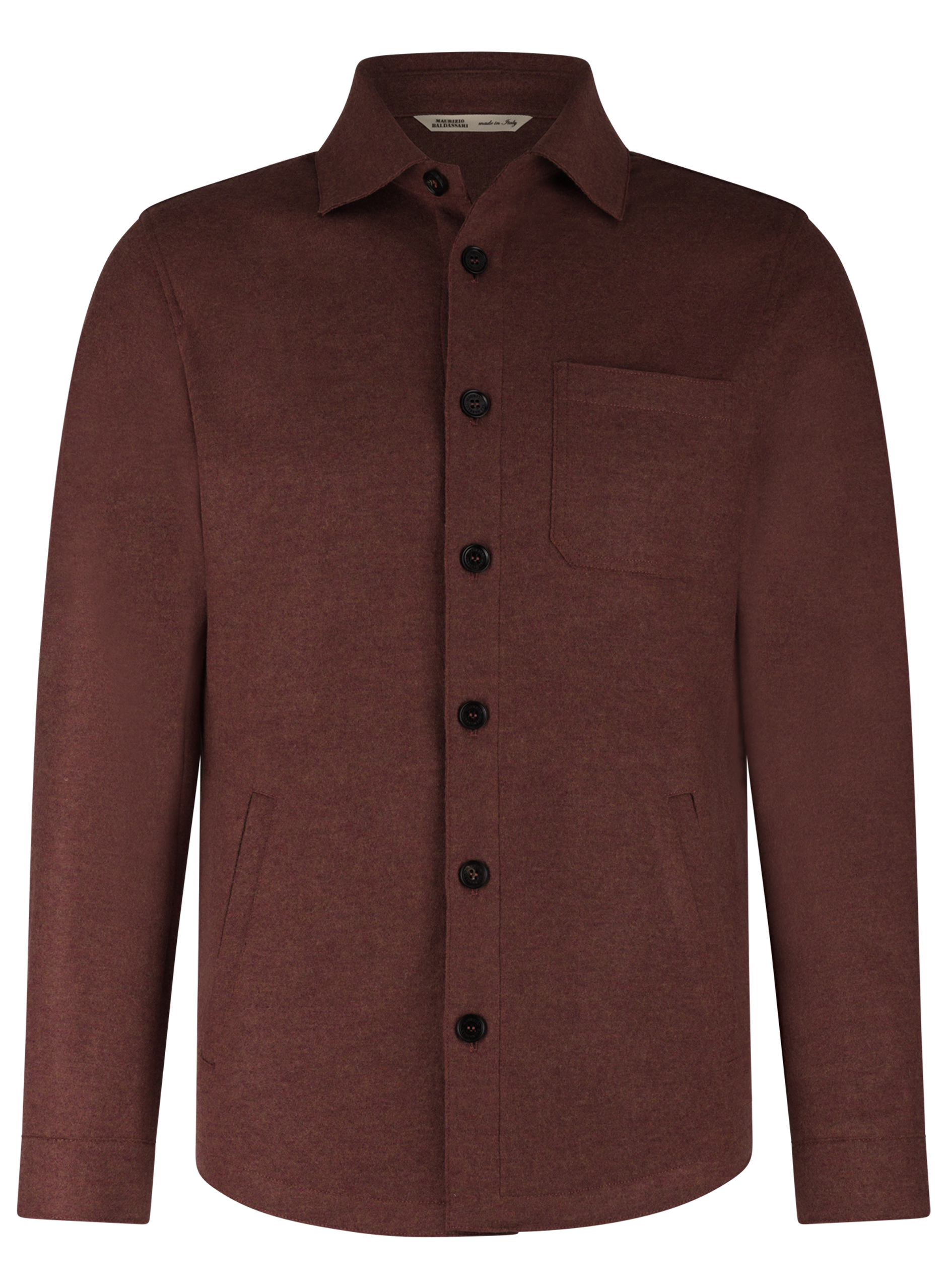 Overshirt van wol en cashmere | Roest