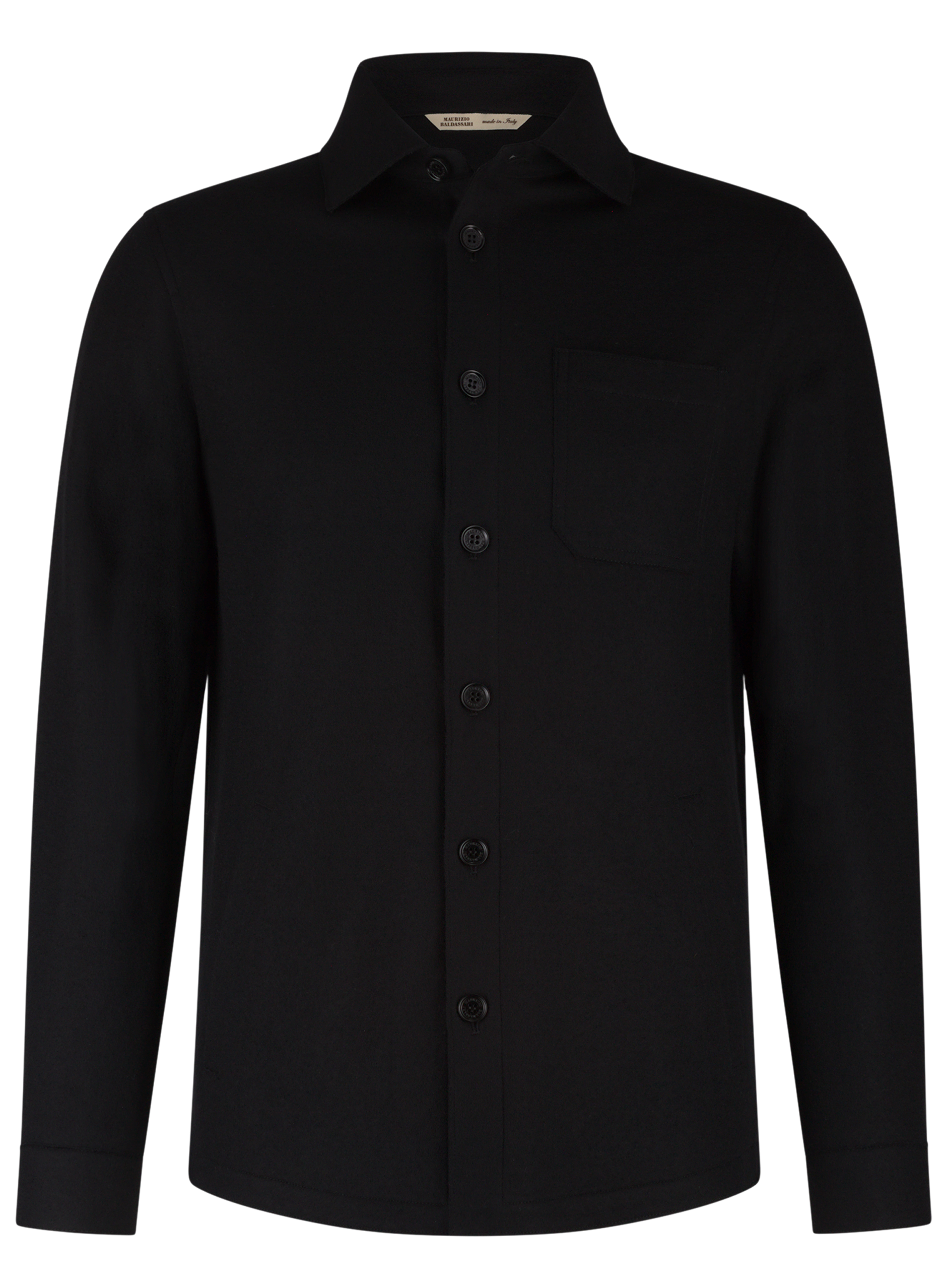 Overshirt van wol en cashmere | Zwart