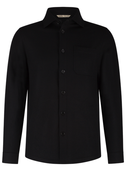 Overshirt van wol en cashmere | Zwart