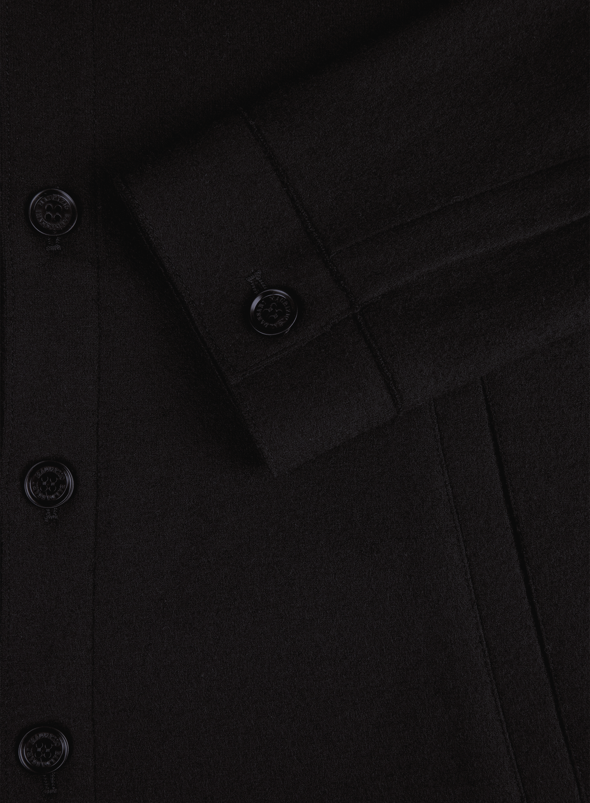 Overshirt van wol en cashmere | FULL_WIDTH | Zwart