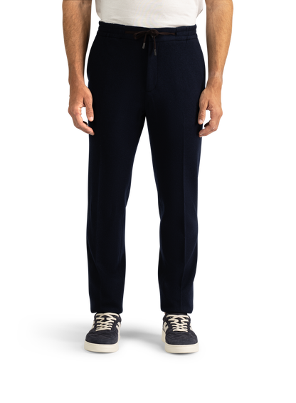 Jog pantalon van virgin wol | BLUE NAVY