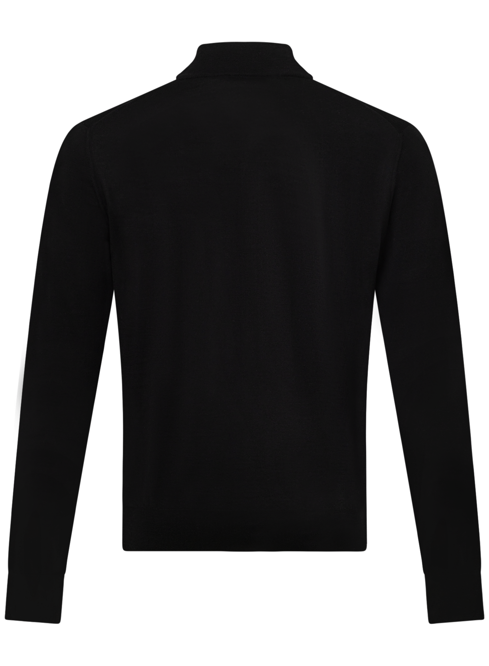 Half-zip vest van virgin wol | Zwart