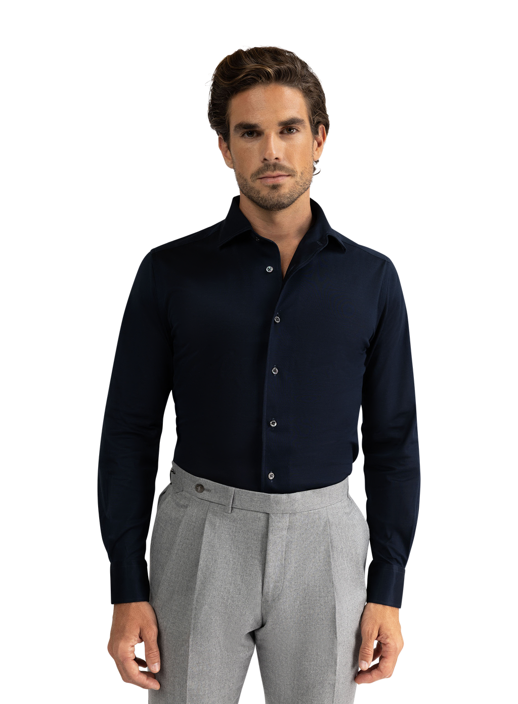 Shirt van katoen | MODEL | FULL_WIDTH | BLUE NAVY