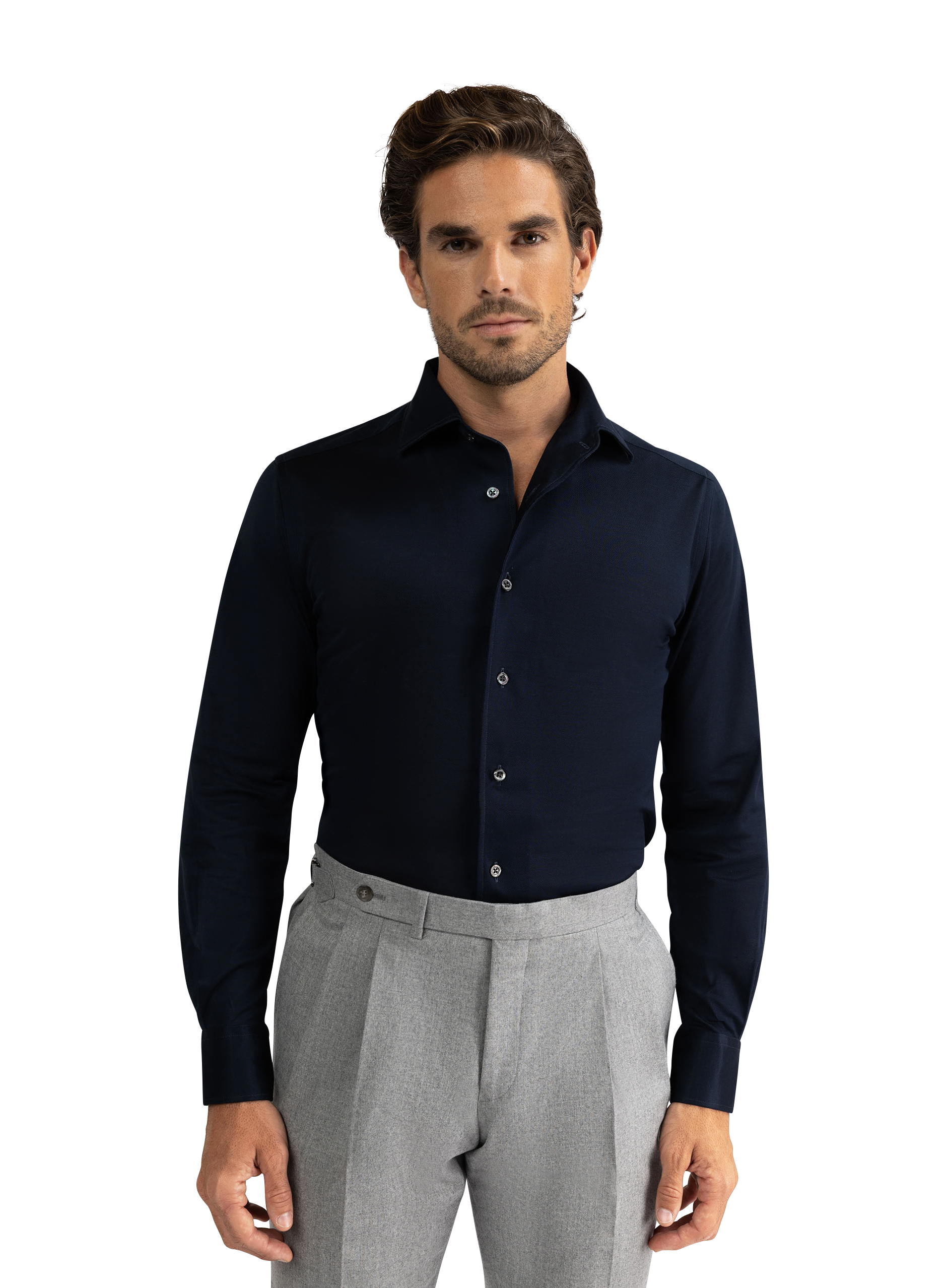 Shirt van katoen | MODEL | FULL_WIDTH | BLUE NAVY