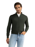 Virgin wollen ritsvest | MODEL | FULL_WIDTH | Groen
