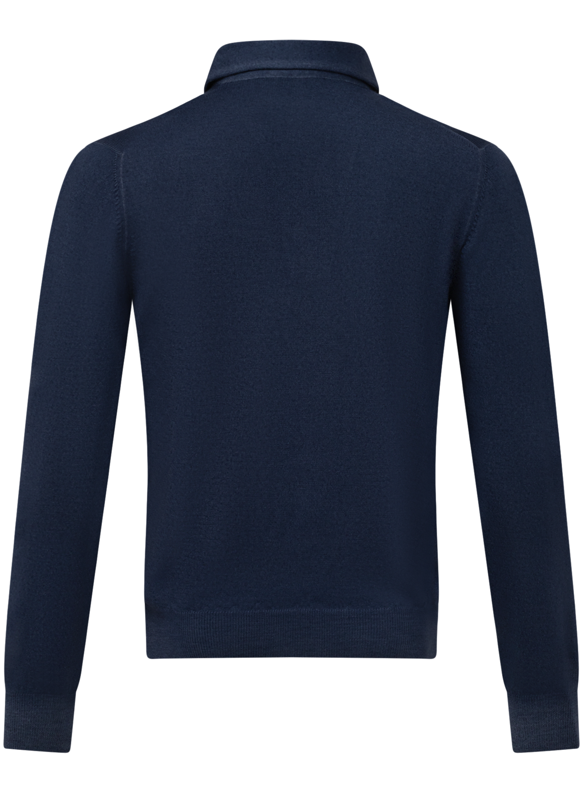 Longsleeve polo van wol | JEANS BLAUW