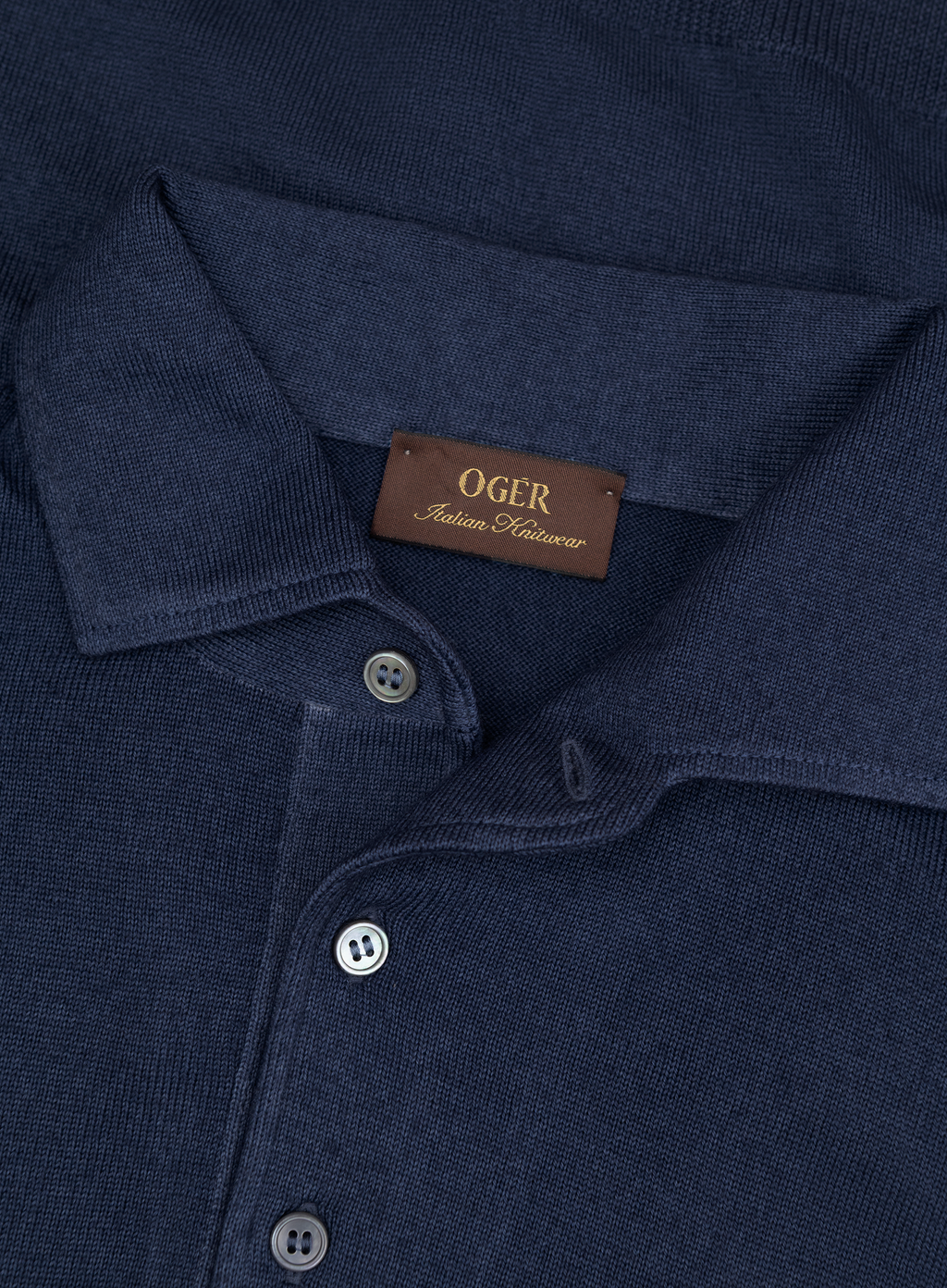 Longsleeve polo van wol | FULL_WIDTH | JEANS BLAUW