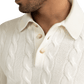 Kabelgebreide polo van wol en cashmere | FULL_WIDTH | Wit