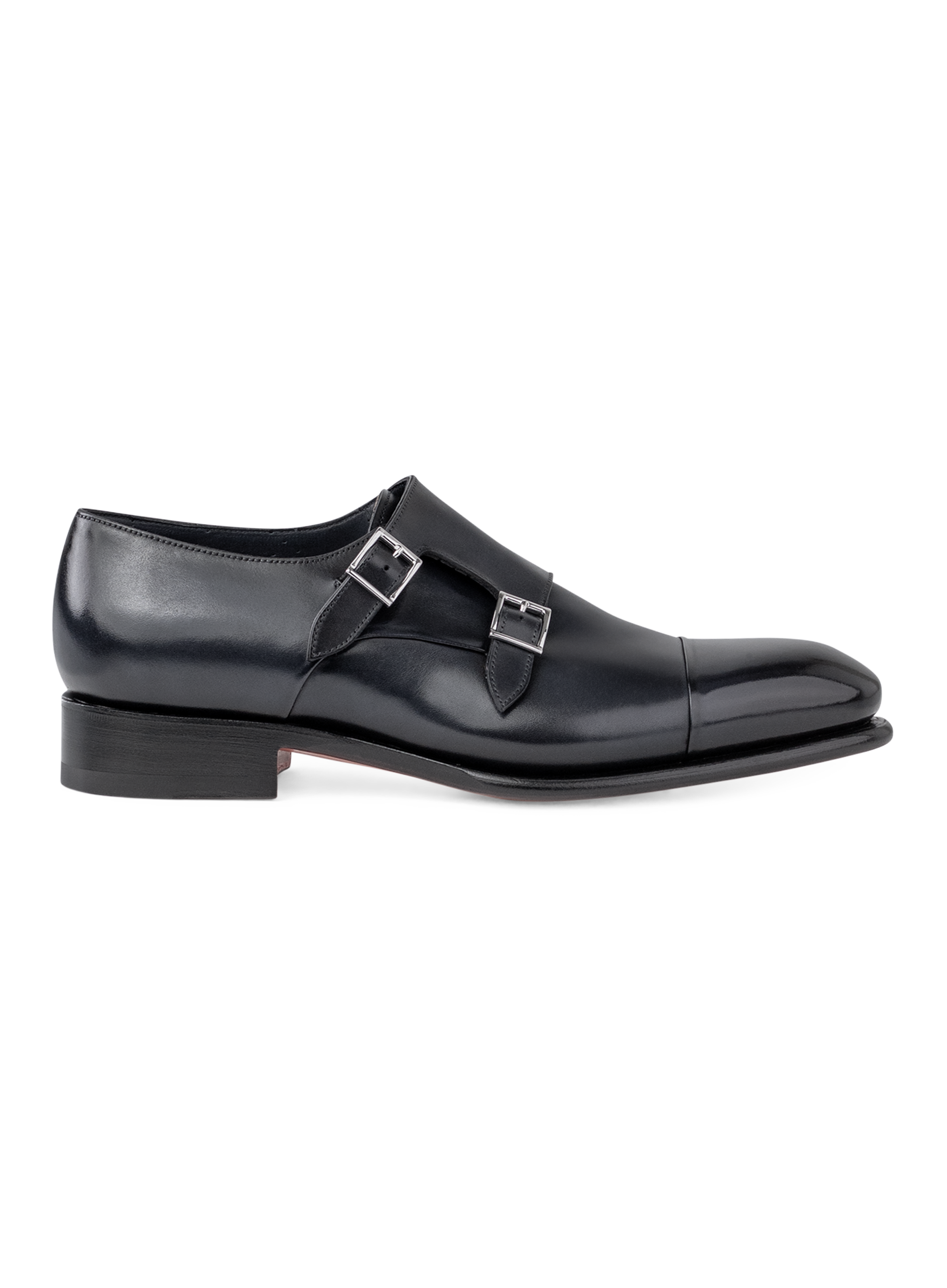 Carter dubbele gespschoenen van leer | D.blauw