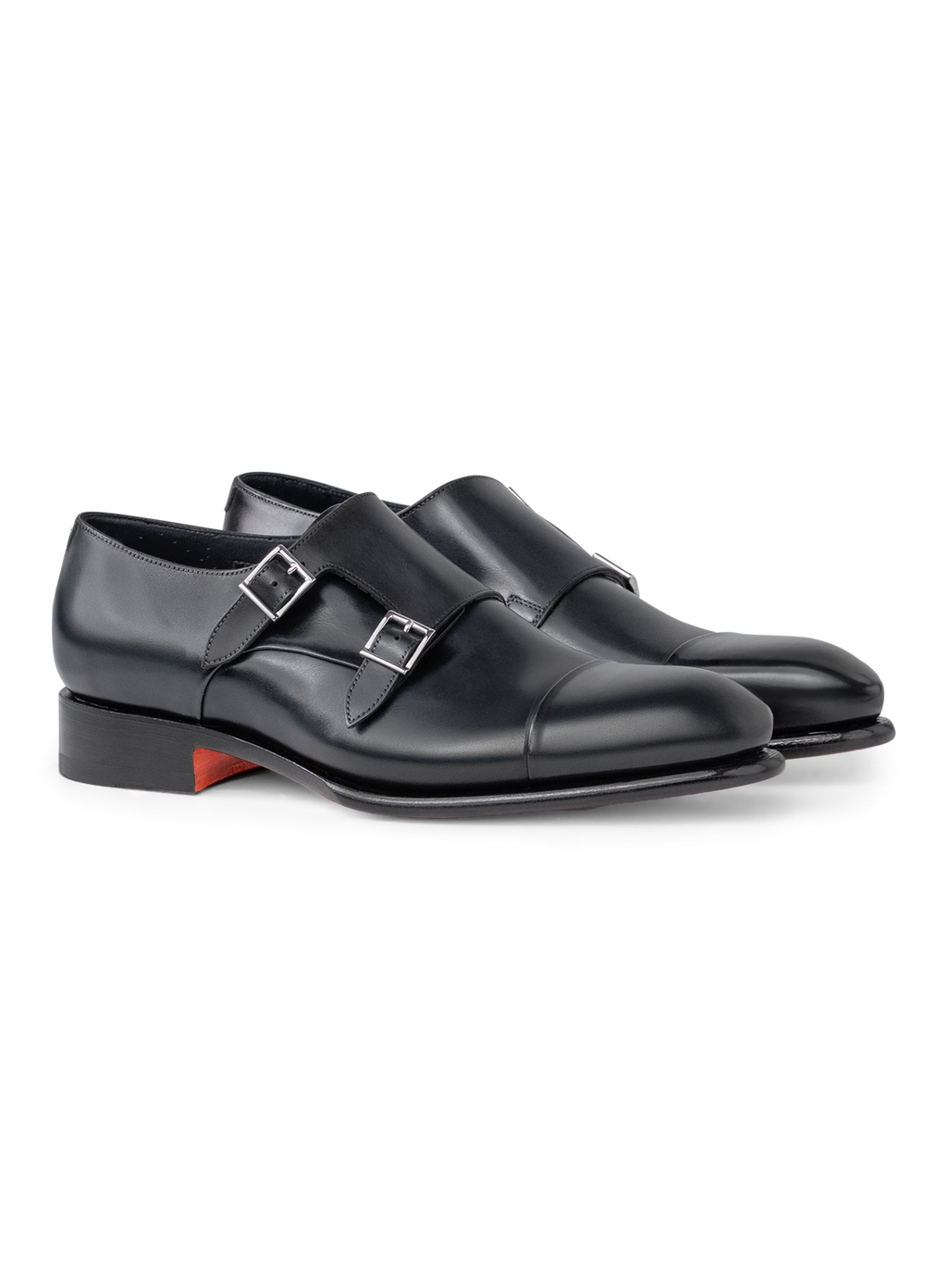 Carter dubbele gespschoenen van leer | D.blauw