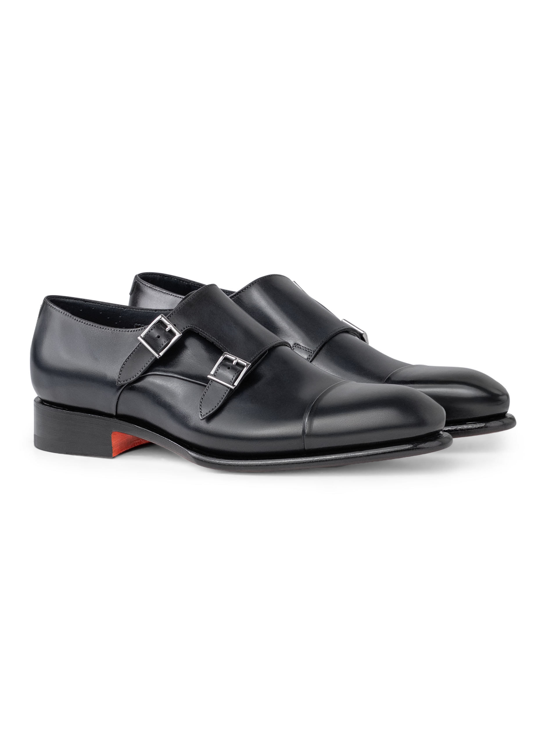 Carter dubbele gespschoenen van leer | D.blauw