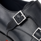 Carter dubbele gespschoenen van leer |  FULL_WIDTH |D.blauw
