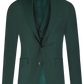 Driedelig pak van wol | Groen