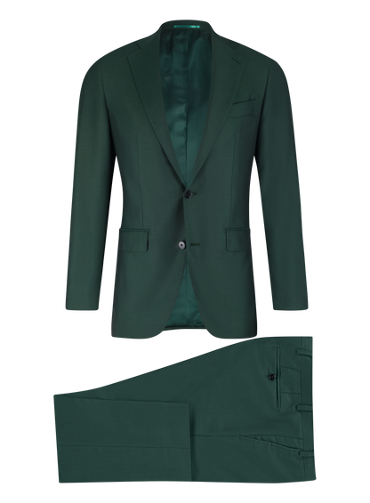 Driedelig pak van wol | Groen