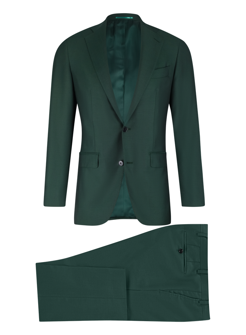 Driedelig pak van wol | Groen