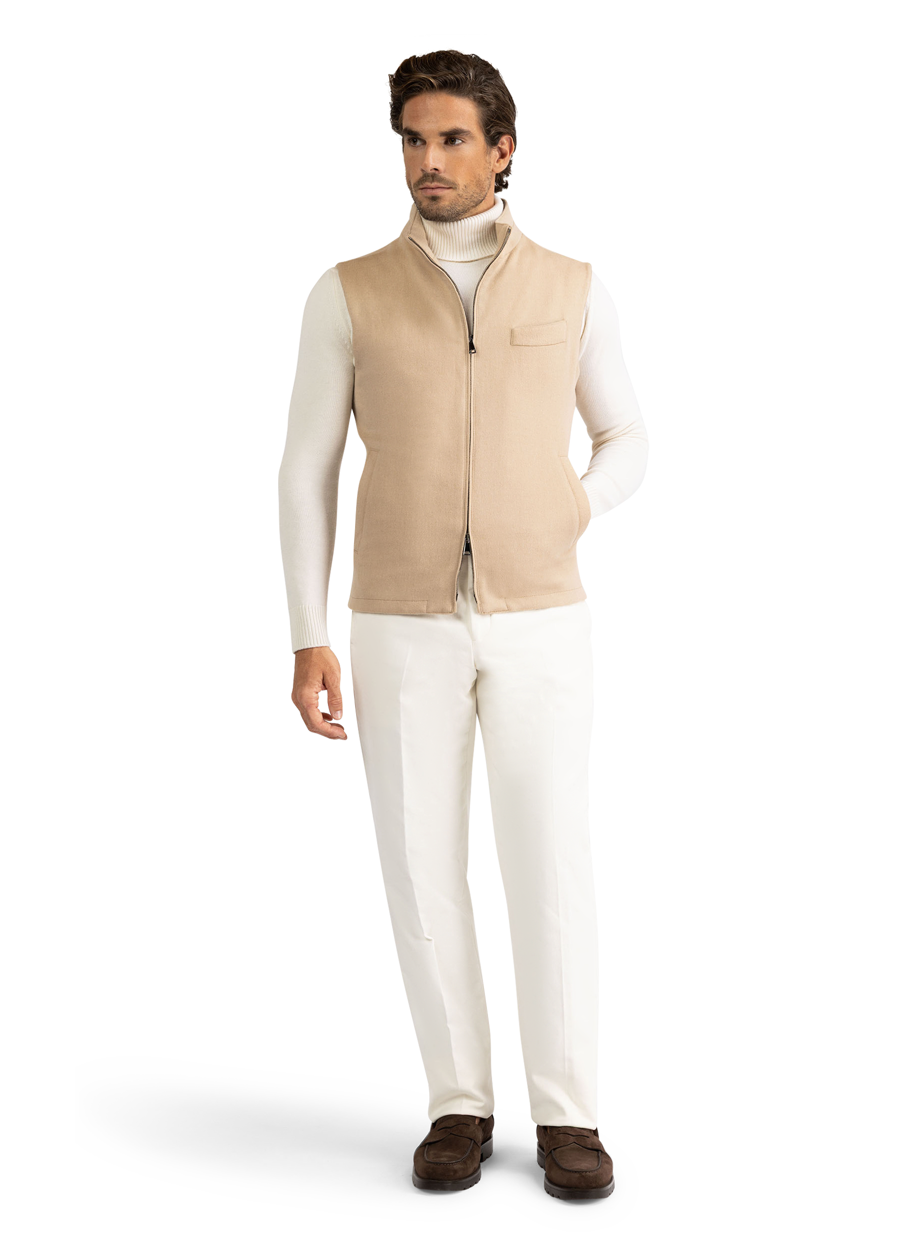 Bodywarmer van kameelhaar | Beige