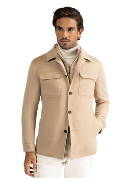 Overshirt van kameelhaar | Beige
