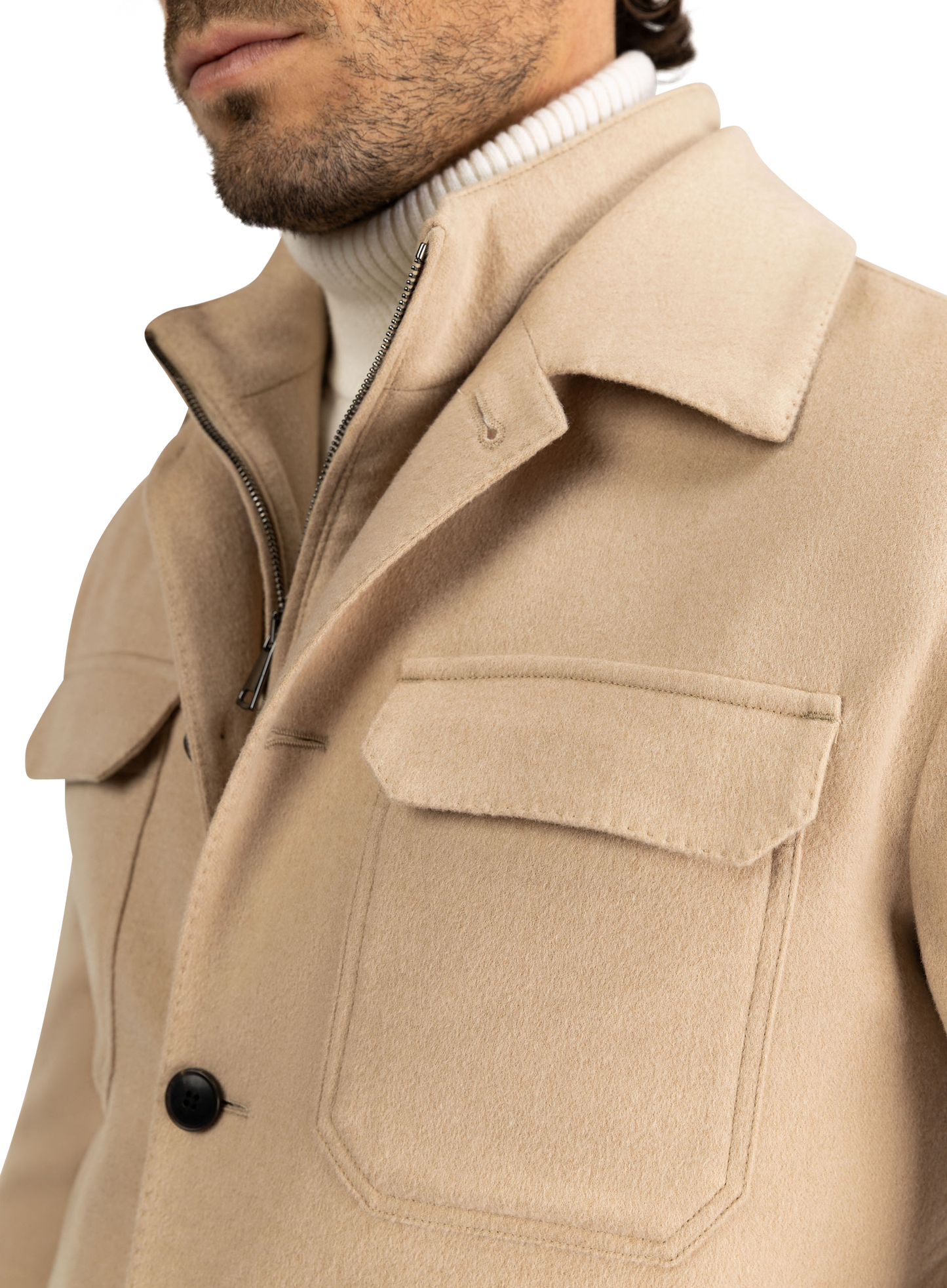 Overshirt van kameelhaar | Beige