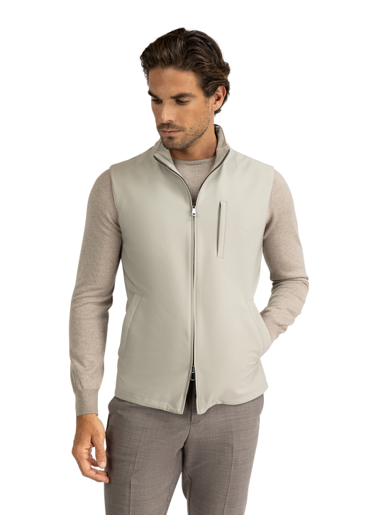 Waterafstotende bodywarmer | GRIJS-BEIGE