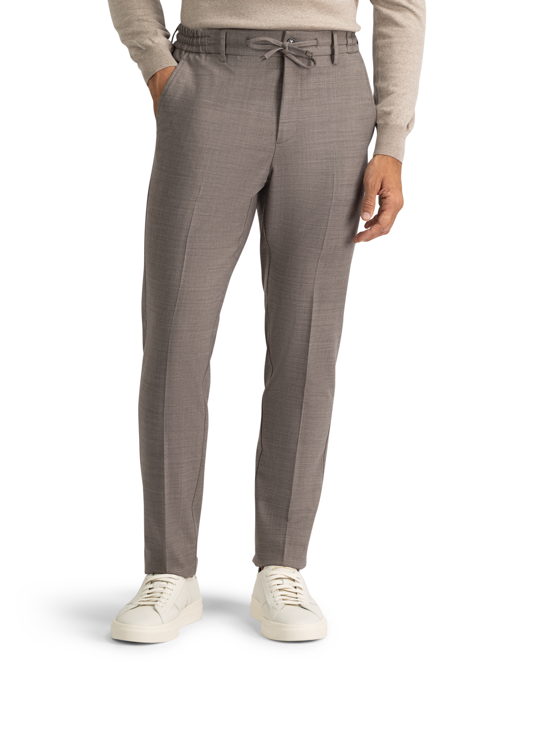 Spiaggia jog pantalon van wol | TAUPE BRUIN