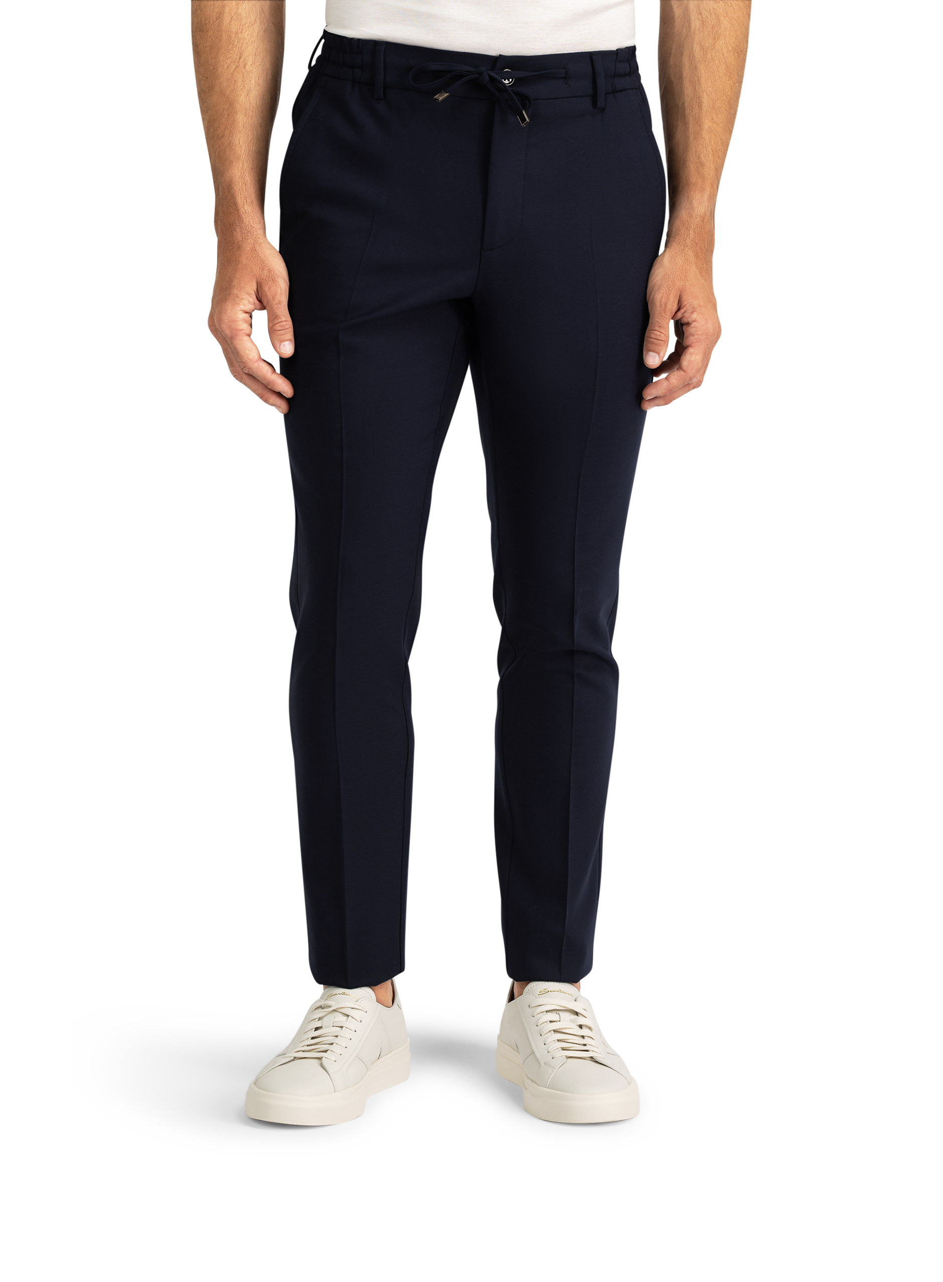 Spiaggia jog pantalon van wol | MODEL | FULL_WIDTH | BLUE NAVY