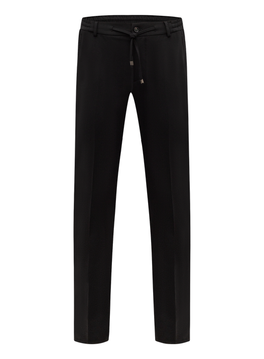 Spiaggia jog pantalon van wol | Zwart