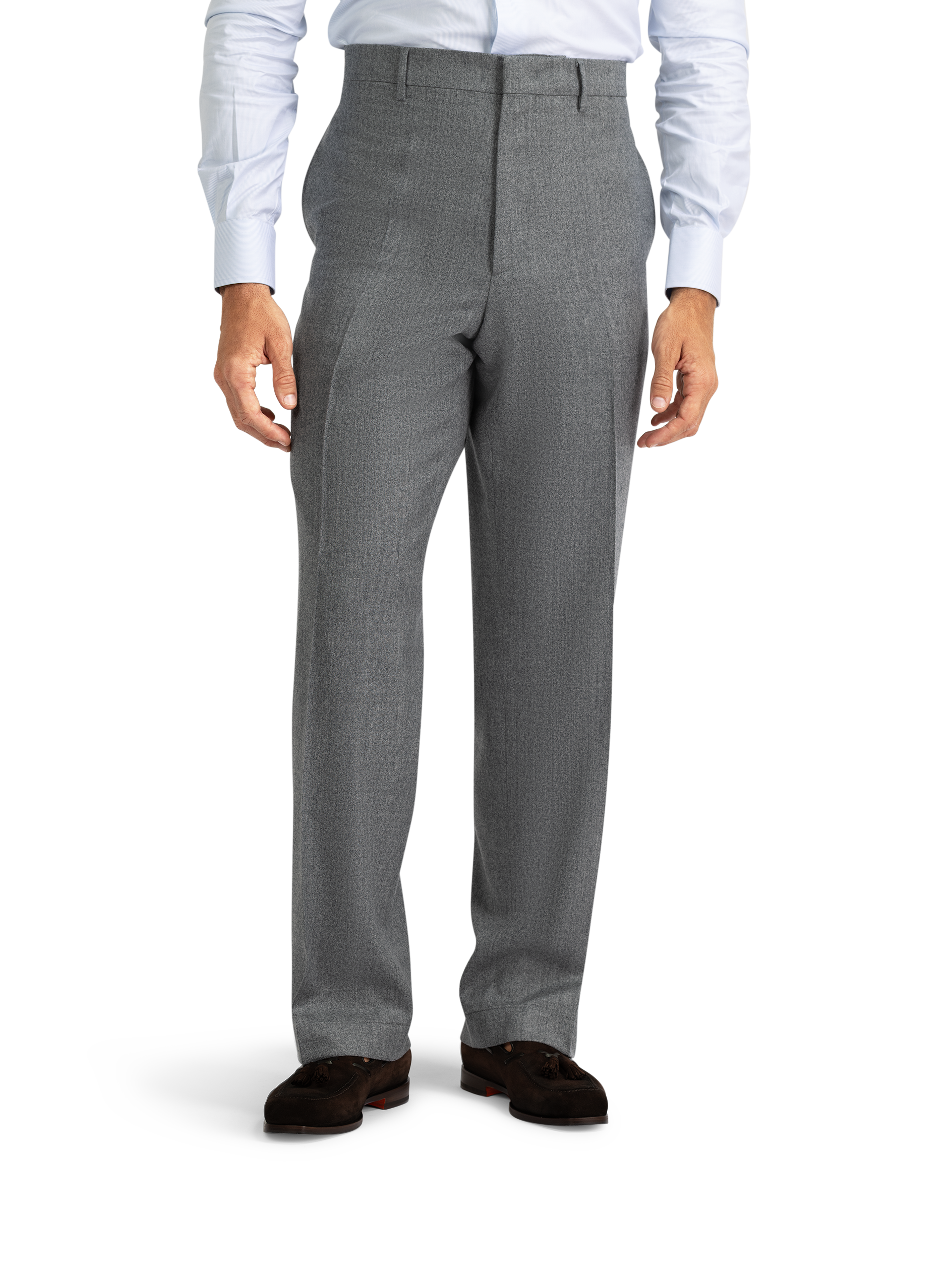Regular-fit pantalon van wol | L.Grijs