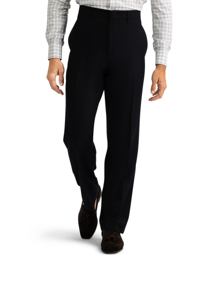 Regular-fit pantalon van wol | BLUE NAVY