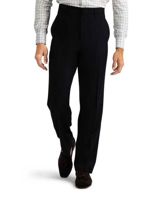 Regular-fit pantalon van wol | BLUE NAVY