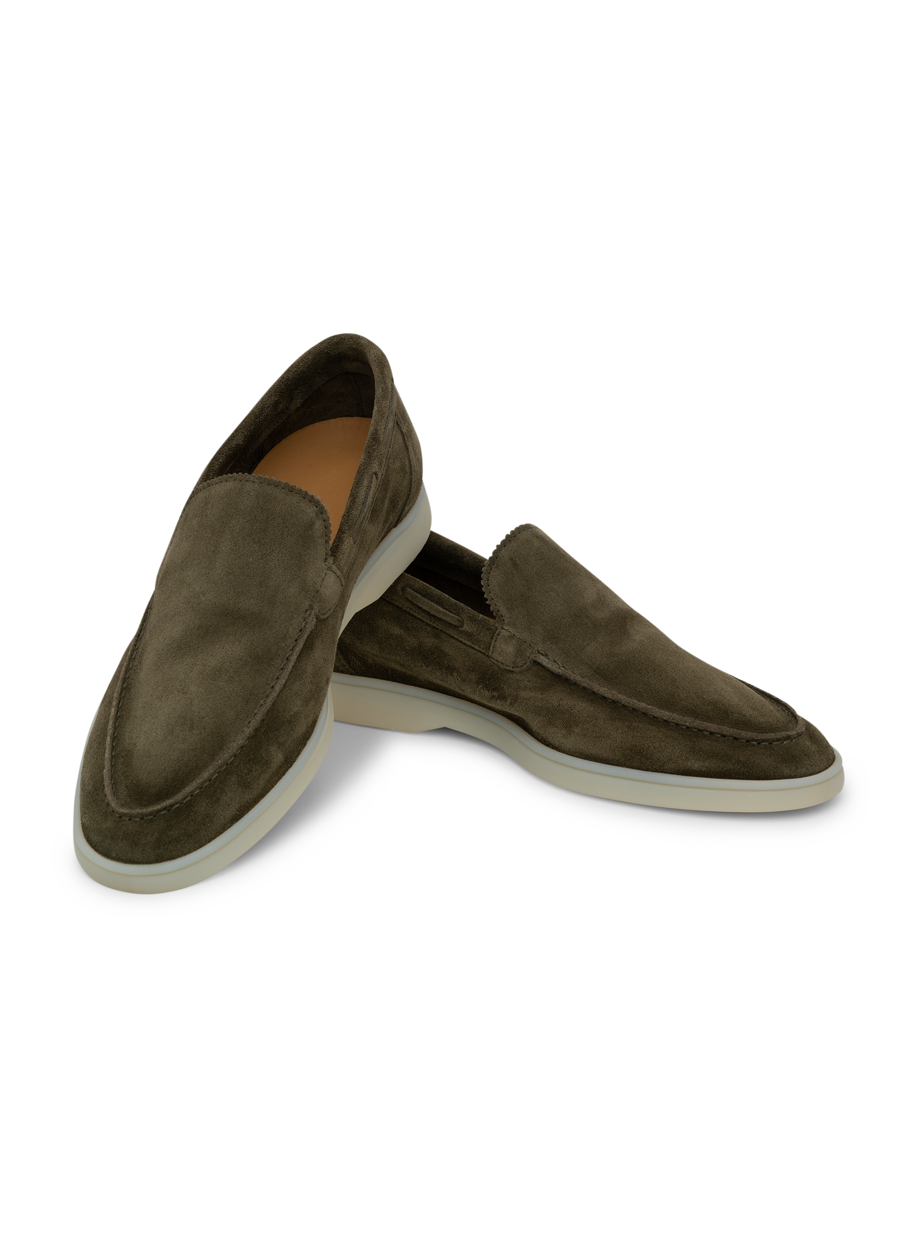Loafers van suède | Olijf