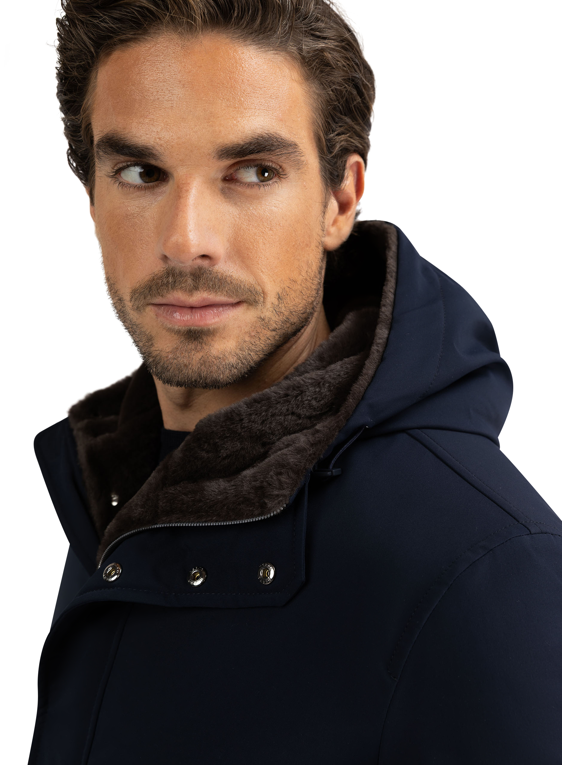Waterafstotende jas | FULL_WIDTH | BLUE NAVY