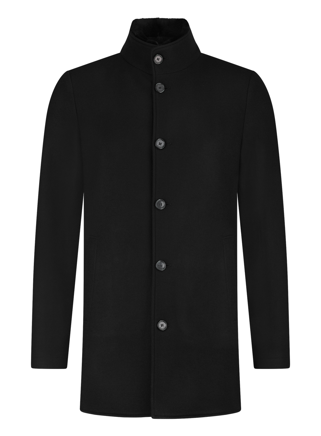 Mantel van cashmere | Zwart