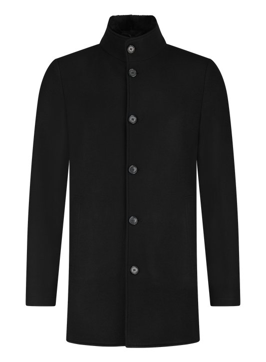 Jas van cashmere | Zwart