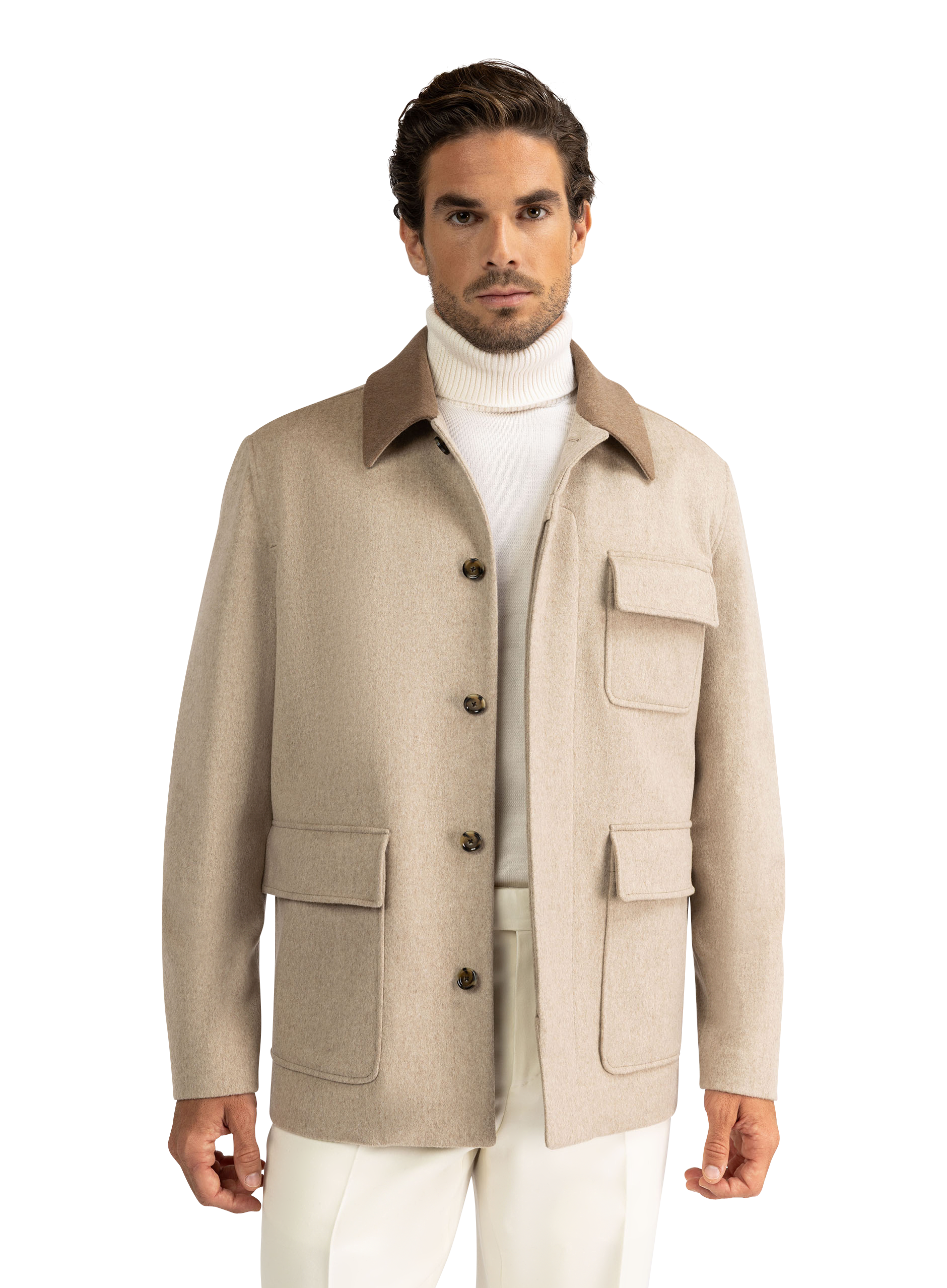 Jas van wol | Beige