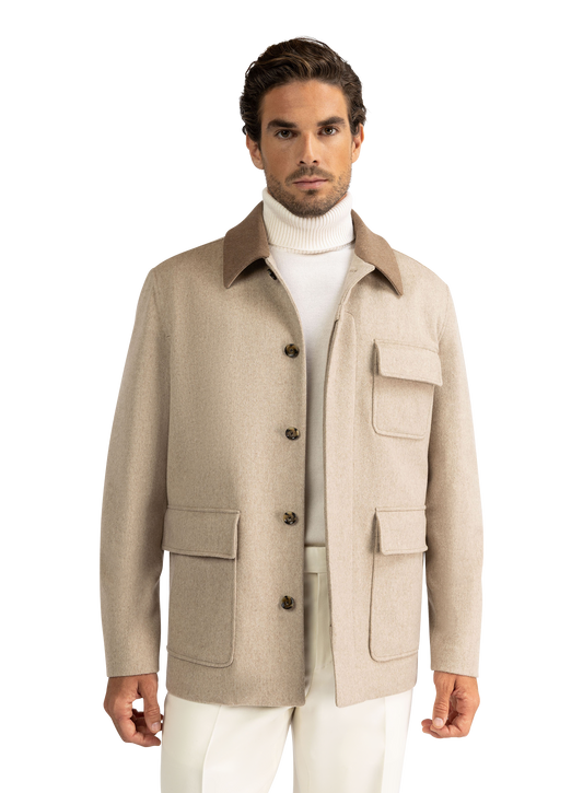 Jas van wol | Beige