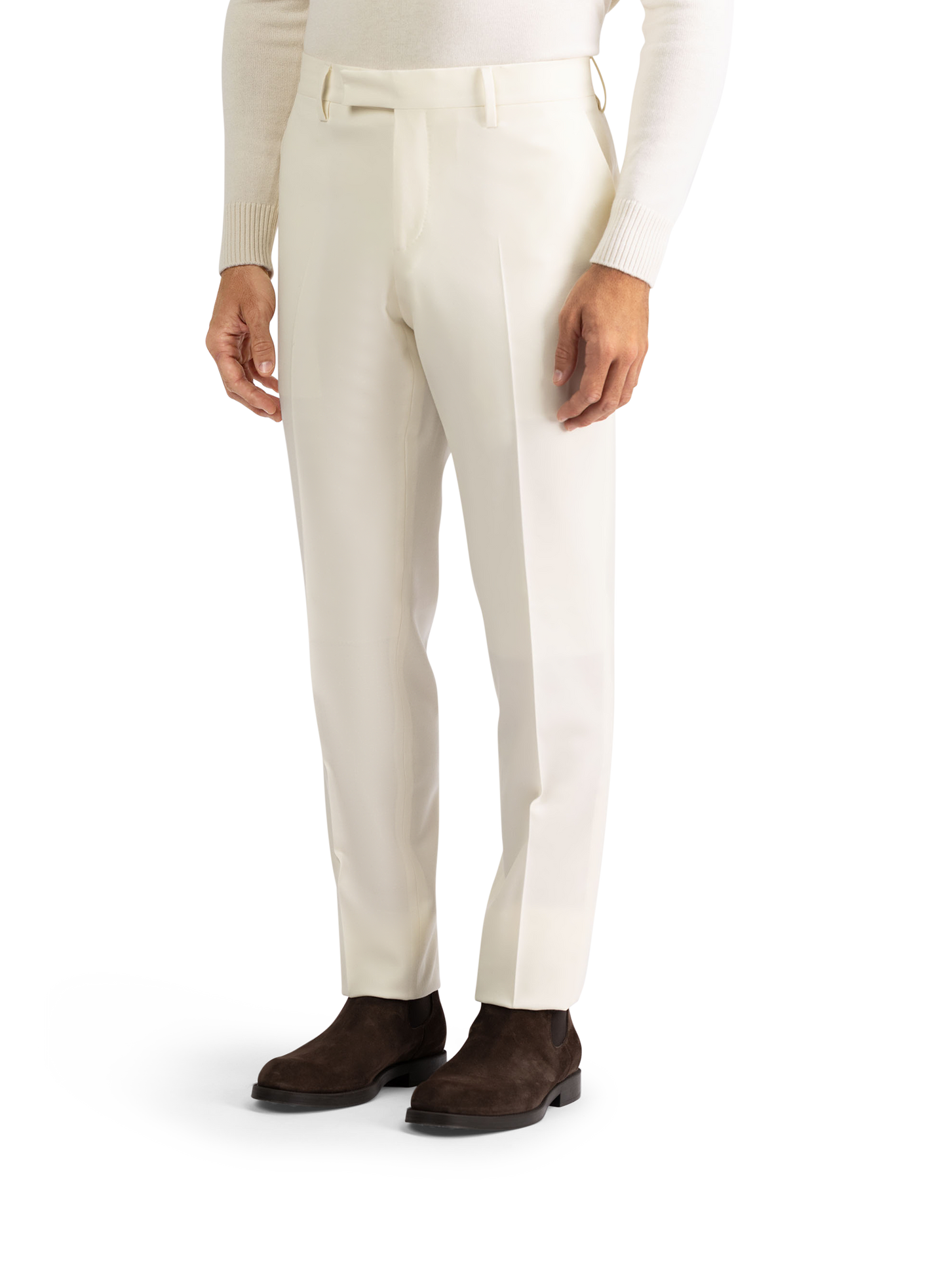 Pantalon van wol | Wit