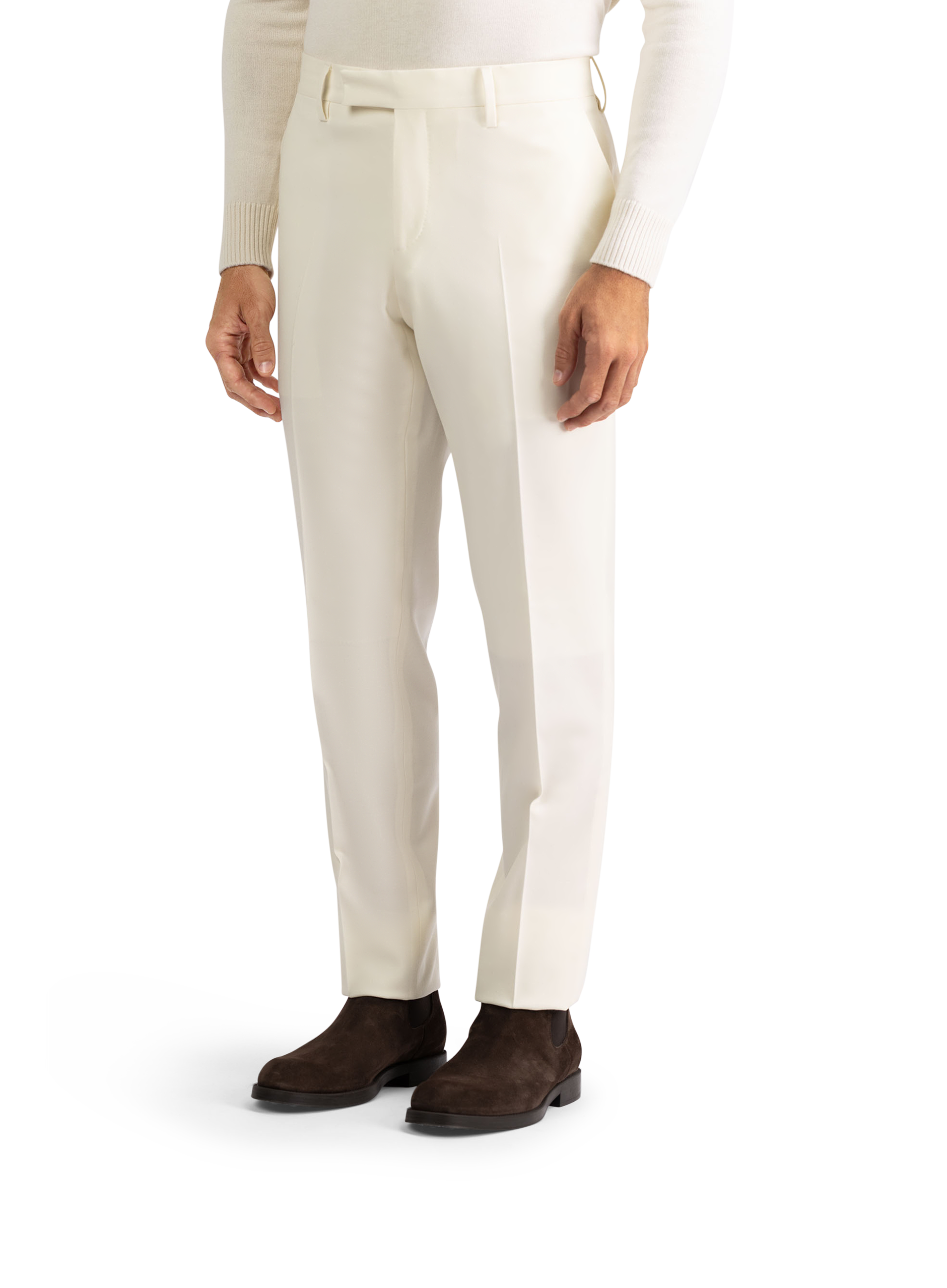 Pantalon van wol | Wit