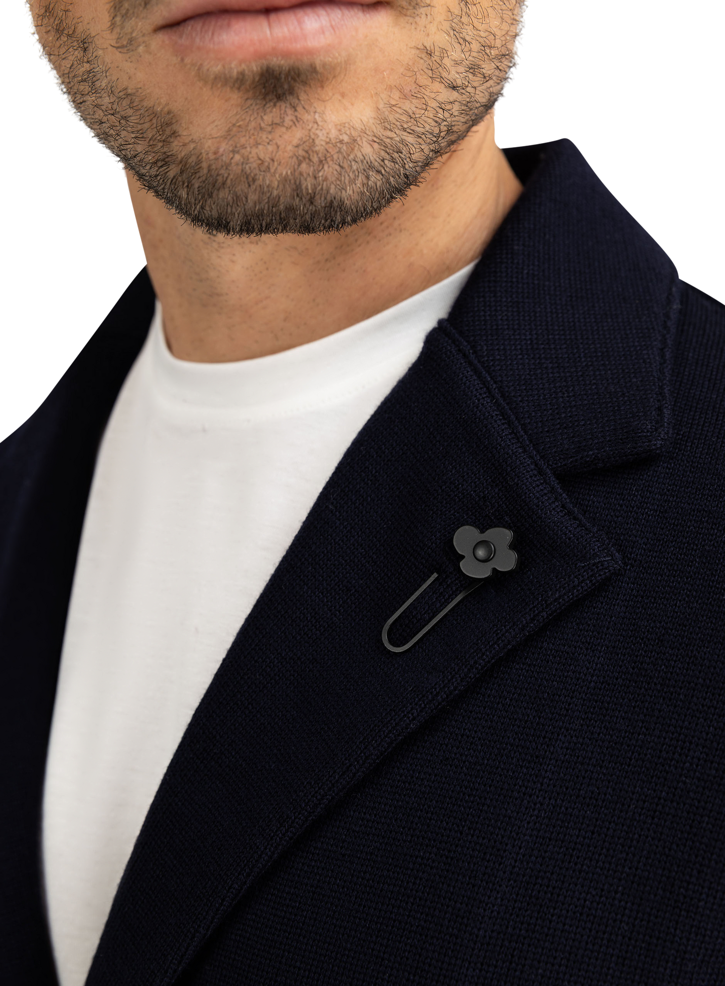Knitted jasje van wol | FULL_WIDTH | BLUE NAVY
