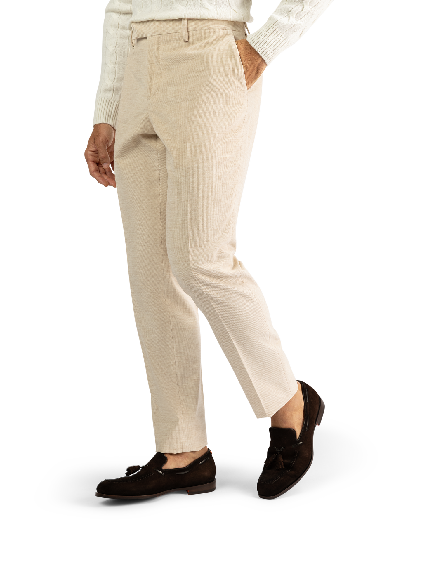 Pantalon van katoen | Beige